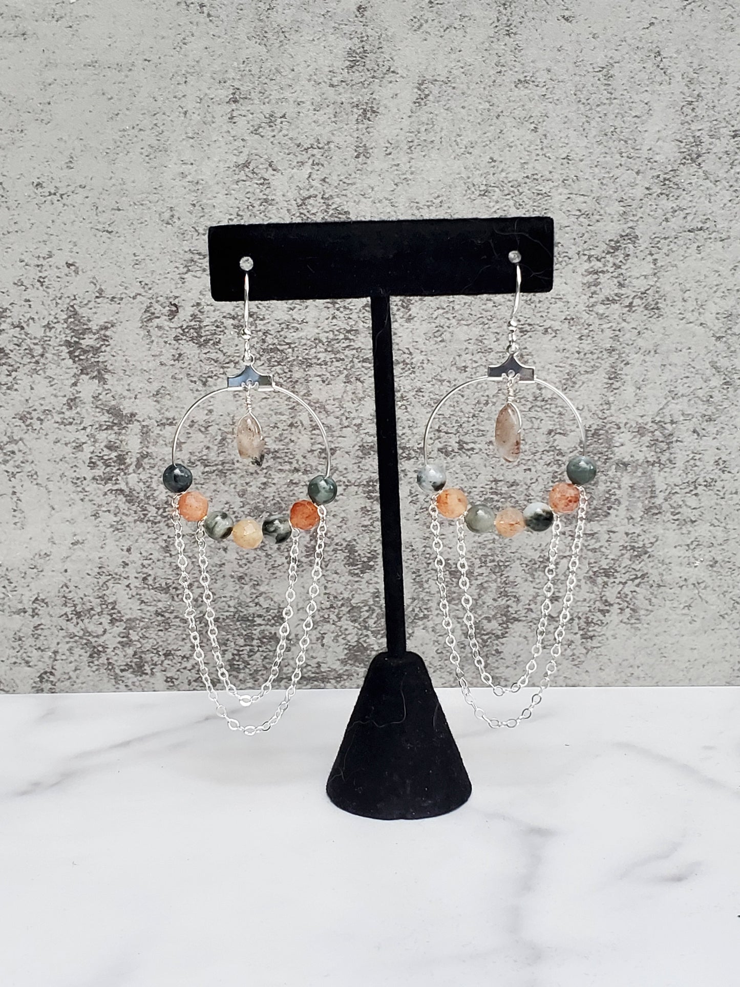 Sun and Cat Earrings