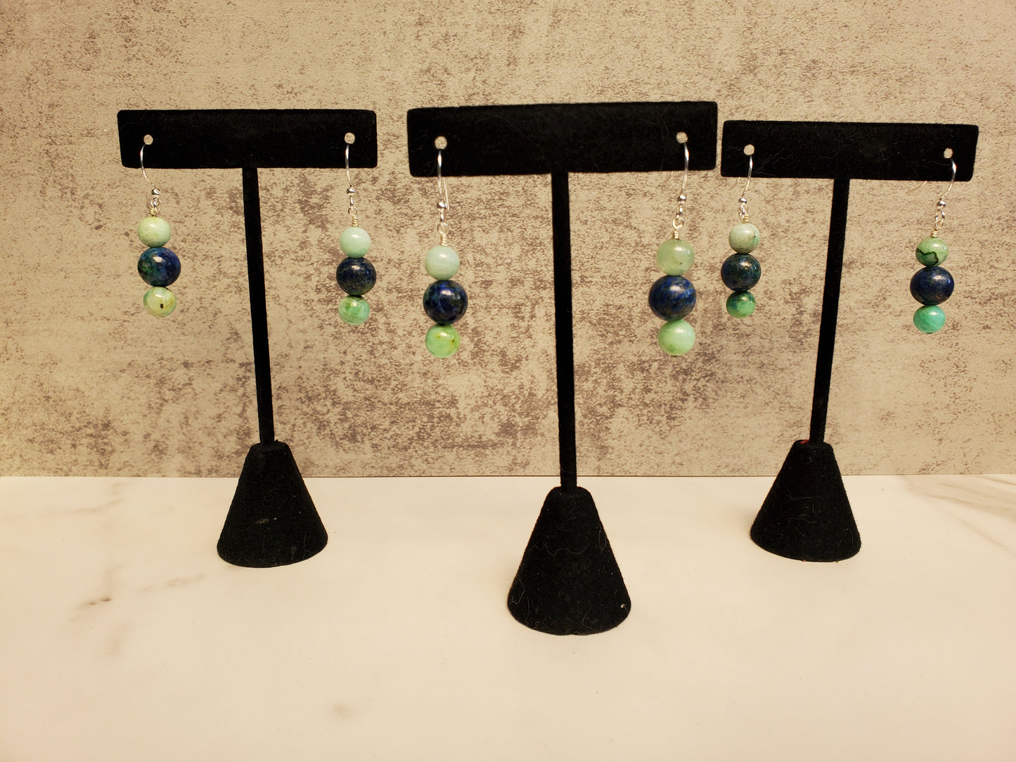 Large Chrysocolla Drop Earrings