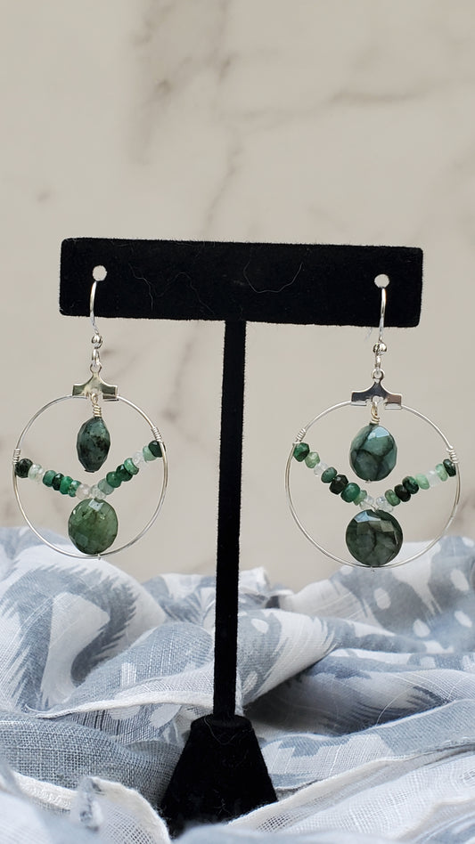 Emerald Hoops