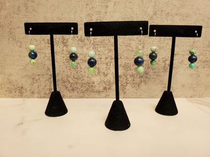 Large Chrysocolla Drop Earrings