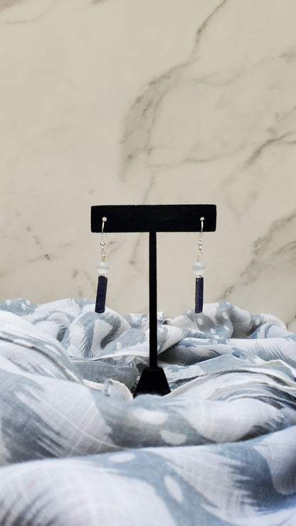 Sugilite & Selenite Earrings