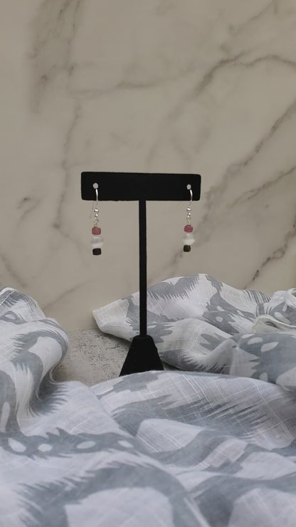 Watermelon Selenite Drop Earrings