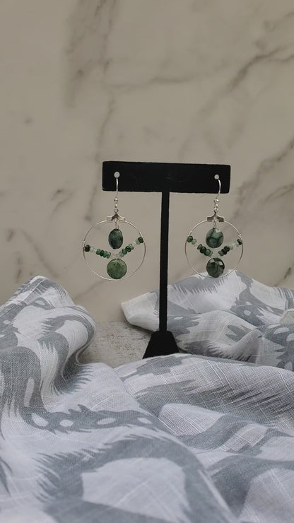 Emerald Hoops